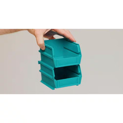 Locbin 7-3/8 In. L X 4-1/8 In. W X 3 In. H Blue Tool Storage Bin, (6-Pack)