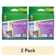 White Rubber Rope Caulk Strip for Windows and Doors Self Adhesive 0.125 inch x
