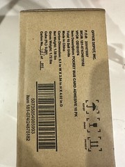 Lot Of 10 Packs., Business Card Size Pockets. Clear And Adhesive. 200ct
