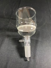 CHEMGLASS Glass 350mL 24/40 M Frit Buchner Filter Funnel CG-1406-25