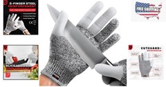 Reinforced Cut Resistant Gloves, Level 5 Safety Gear for Kitchen and Craft