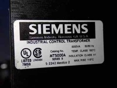 Siemens MT5000A 5.0 kVA Control Transformer Kit, 240V AC, 480V AC, 120V AC 60Hz