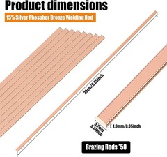 15% Silver Brazing Rods AWS Bcup-5 50 Sticks Silver Solder Phos Copper Brazing A