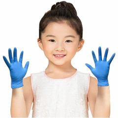 Kids Disposable Nitrile Gloves Children Powder Latex Free Household Cleaning Glo