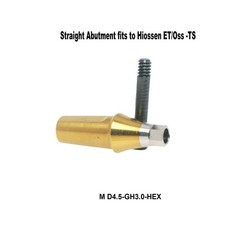 US Titanium Straight Abutment Hex For Hiossen ET Osstem TS Mini Regular Platform