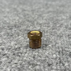Lot of 10 – 1/4″ x 1/8″ NPT Brass Pipe Reducer Bushing Hex Used