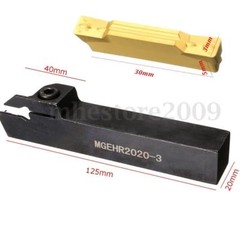 3/4″ MGEHR2020-3 Lathe Grooving Holder with 10pcs MGMN300-M Carbide Inserts 3mm