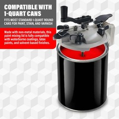 Lauco 1 Quart Paint Can Mixing Lid with Pour Spout – Universal Paint Mixer Lid