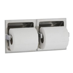 Commercial Dual Toilet Paper Dispenser, Recessed-Mounted – Stainless Steel Satin