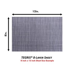 TEGRIS Thermoplastic Composite Sheet – (8 x 12 in.) – (Silver/Gray) – (6 Layer/.