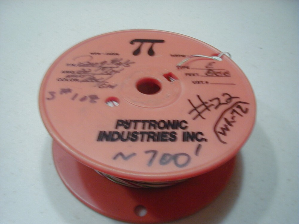 WR-72 #22 PTFE Teflon insulated wire, stranded, silver plated copper 700 ft NOS