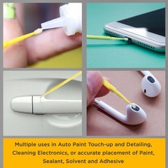 Paint Touch Up Micro Brushes, 100 Fine 1.5 mm Tip Brush Applicators, Auto Detail