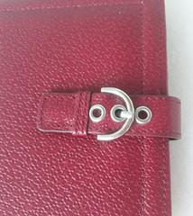 Franklin Covey ~ Ruby Genuine Leather Small Folio Organizer Cover ~ 6″ x 5″ ~New