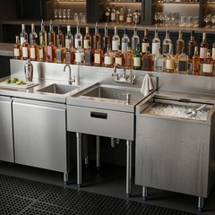 22 in. x 18 in. Underbar Hand Sink with Soap and Towel Dispenser