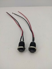 12 MM Push Button High Head Black Momentary Switch with 6 inches 2 wires 5-24 V
