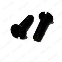 Black 304 Stainless Steel Slotted Countersunk Flat Head Screws M1.6 M2 M3 M4 M5