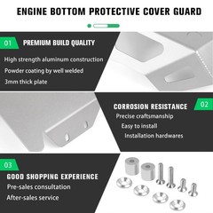 CHIFUN Skid Plate Compatible with Kawasaki KLX 300, KLX 300R KLX300SM KLX