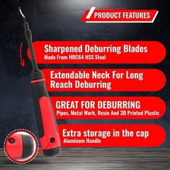 AFA Tooling Deburring Countersink Reamer Tool with 15 Blade for PVC Copper Resin