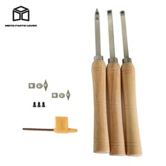 3 Pcs Set Carbide Woodturning Tool Mini Size Diamond Shape Round & Square Tool