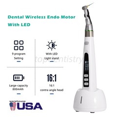 Reciprocating LED Dental Endo Motor 16:1 Root Canal Micromotor Cordless USA