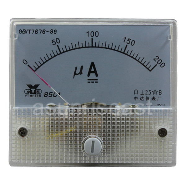1 x DC200uA Analog Panel APM Microampere Current Meter Gauge 85C1 DC0-200uA