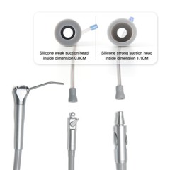 Dental Saliva Ejector Weak/Strong Suction Rubber Snap Tip Adapter Replacement