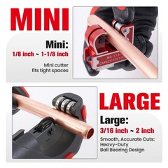 ROGVOC Copper Pipe Cutter Kit, 1/8-1-1/8 in Mini Tube Cutter, 5-50 mm…