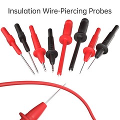 Silicone Multimeter Test Leads Kit 33PCS with Replaceable Wire Piercing Probes