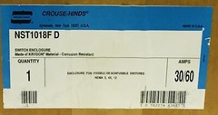 CROUSE HINDS NST1018F-D KRYDON 30/60 AMP SAFETY SWITCH ENCLOSURE NEW IN BOX