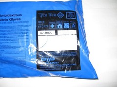 Pip 67-308/L Grippaz Food Plus, (48) Gloves, 8 Mil Palm, Nitrile, Powder-Free, L