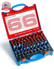 66 Nut and Bolt Thread Checker with Storage Box, Thread Checker Measuring Tool(3