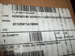 NIB ROSEMOUNT 8732EMT1A1N5M4 8705TPE010S1M0G3B3 MAGNETIC FLOW METER (HH6)