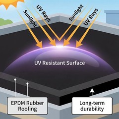 Pushglossy 30 ft x 20 Inches Epdm Rubber Roofing 30 X 20 Inches, Black