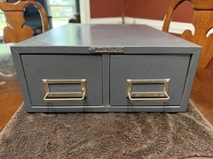 Vintage Steelmaster Art Steel Co. New York USA Metal Double 2 Drawer Card File