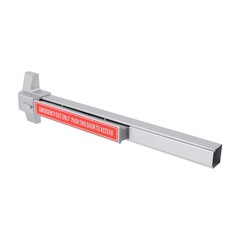 Door Push Bar Panic Exit Device with Lock Commercial Emergency Hardware Silver