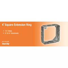 4 in. 21 cu. in. Square Box Extension Ring