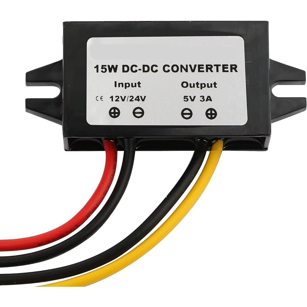 DC 12V to 5V 3A 15W Step down USB Converter Regulator Adapter For Car Charger US