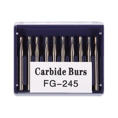 10Pcs Dental Carbide Burs Pear-Shaped High Speed Tungsten Steel Bur FG-245 de