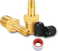 1/4″ NPT Tank Valve, Anti-Corrosion Brass Schrader Valve with 1/4″ Male NPT,U…