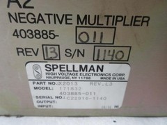 SPELLMAN X2013 REV L3 171832 403885-011 HIGH VOLTAGE POWER SUPPLY T53624