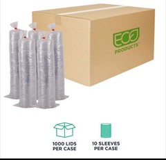Eco-Products Compostable World Art Soup Container Lids, Case of 1000, Fits 8-…