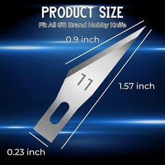 60 Pack Exacto Knife Blades 11, Craft Knife Blades Replacement, Exacto Blade 11,