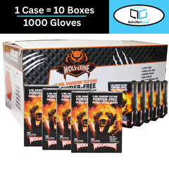 Wolverine Orange Nitrile Gloves, 8 Mil, Raised Diamond Texture 1000 Pcs X-Large