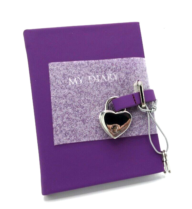 My Diary with Heart Padlock 6″ Hardcover NEW 224 Lined Pages Barneys New York