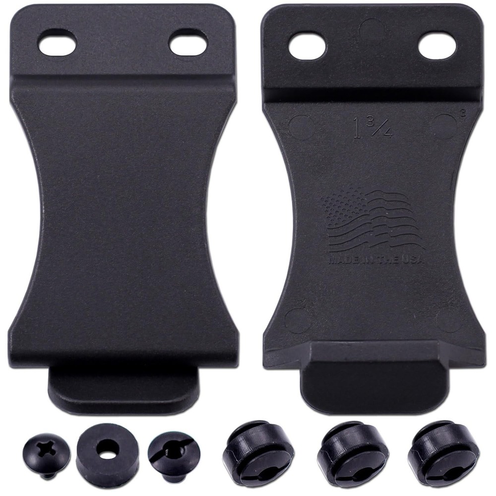 Holster Belt Clip IWB/OWB With Mounting Hardware Fits Kydex Knife Sheaths