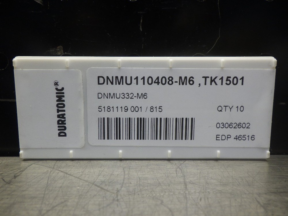 SECO Carbide Inserts QTY10 DNMU110408-M6 TK1501 (LOC2763C)
