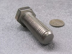 18-8 A2 Stainless Steel Bolt, FT, Metric, M12 x 1.75 x 40 mm Length, 10 Pcs