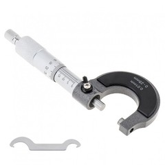Premium 0-25 mm External Micrometer, 0.01mm Graduation & Carbide Measuring Tips