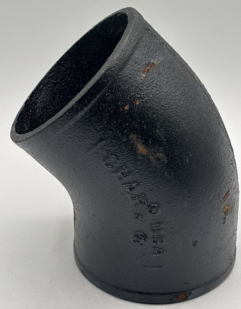 Charlotte 4″ No Hub Cast Iron 45° Elbow