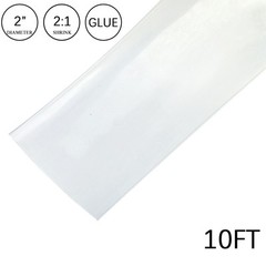 2:1 Heat Shrink Tube – 2″ Clear Dual Wall Marine Adhesive Glue Lined Waterproof